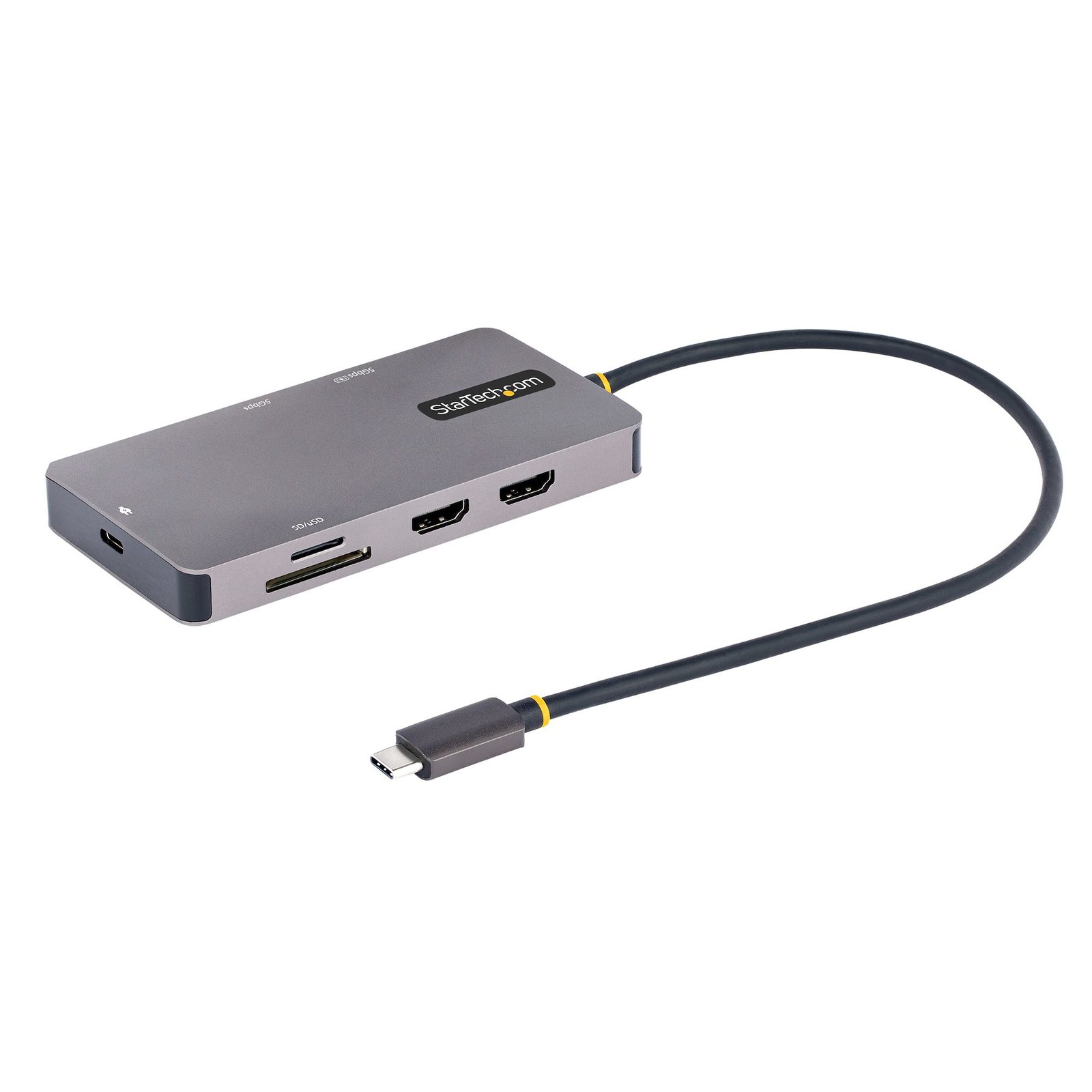 Startech StarTech.com USB C Multiport Adapter, Dual HDMI Video, 4K 60Hz, 2Pt 5Gbps USB-A Hub, 100W