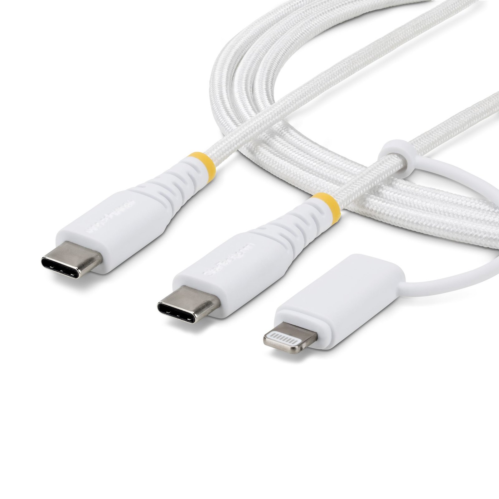 Startech StarTech.com 1m (3ft) 2-in-1 Rugged USB-C Charging Cable with Lightning Adapter, 30W/60W