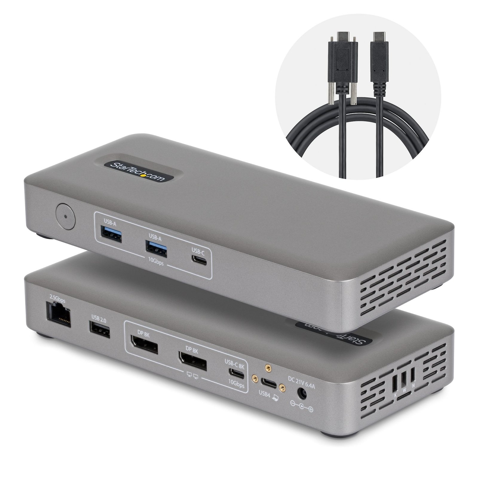 Startech StarTech.com USB4 Docking Station, Driverless Dual 4K 144Hz for Mac and Windows, Universal