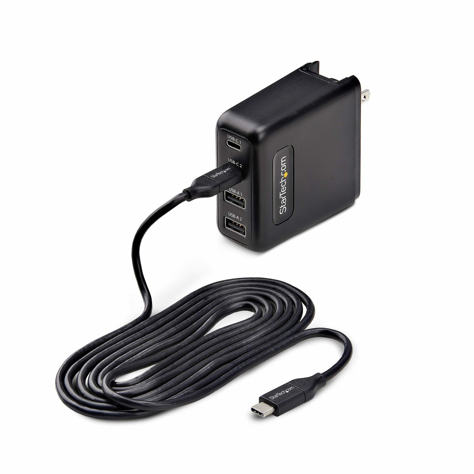 Startech StarTech.com 100W USB-C Wall Charger, 2x USB-C/2x USB-A, Quick Charging Portable GaN Power