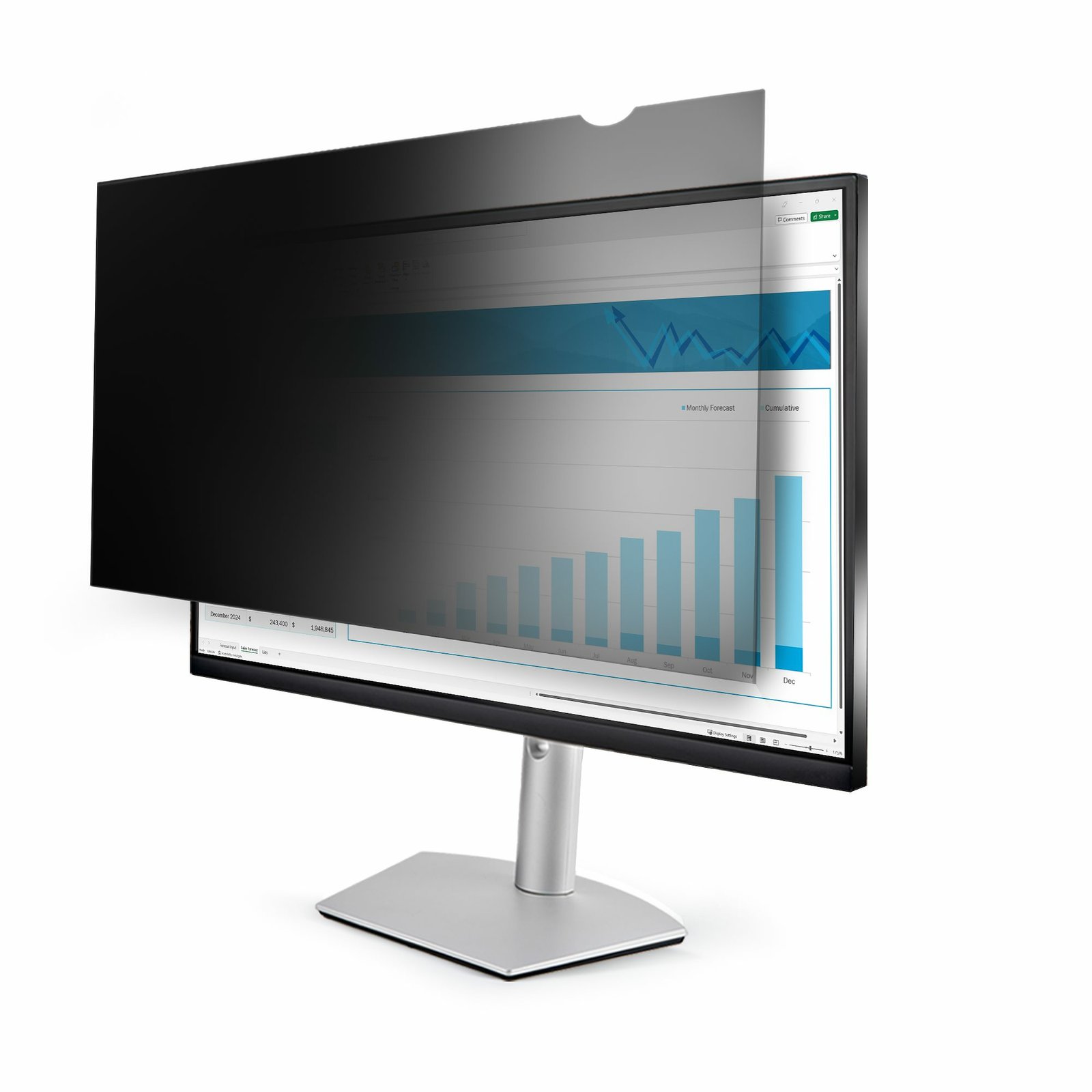 Startech StarTech.com 25-inch 16:9 Computer Monitor Privacy Screen, Anti-Glare Filter w/Blue Light