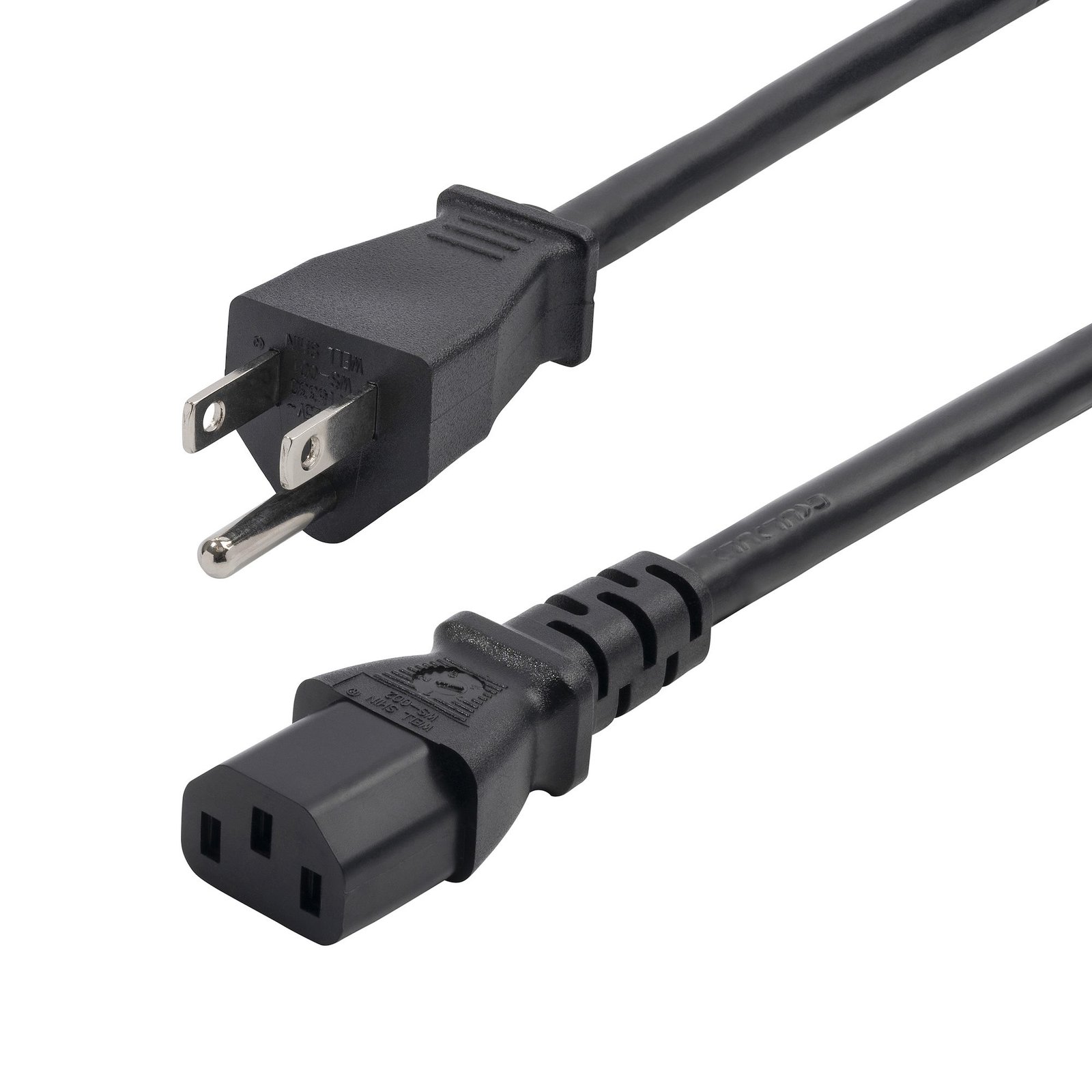 Startech StarTech.com 8ft (2.4m) Computer Power Cord, NEMA 5-15P to C13 AC Cable, 13A 125V, 16AWG,