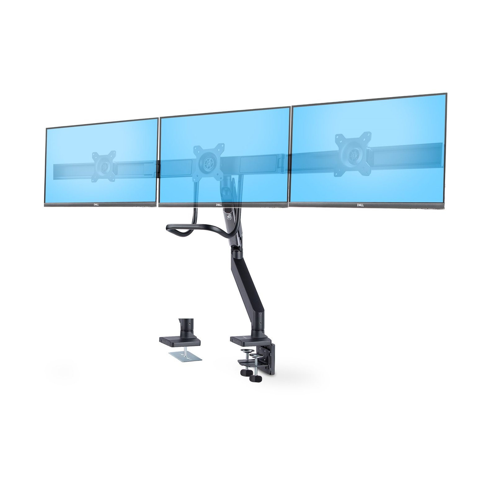 Startech StarTech.com Desk Mount Triple Monitor Arm with Crossbar For Up To Three 27in Screens,