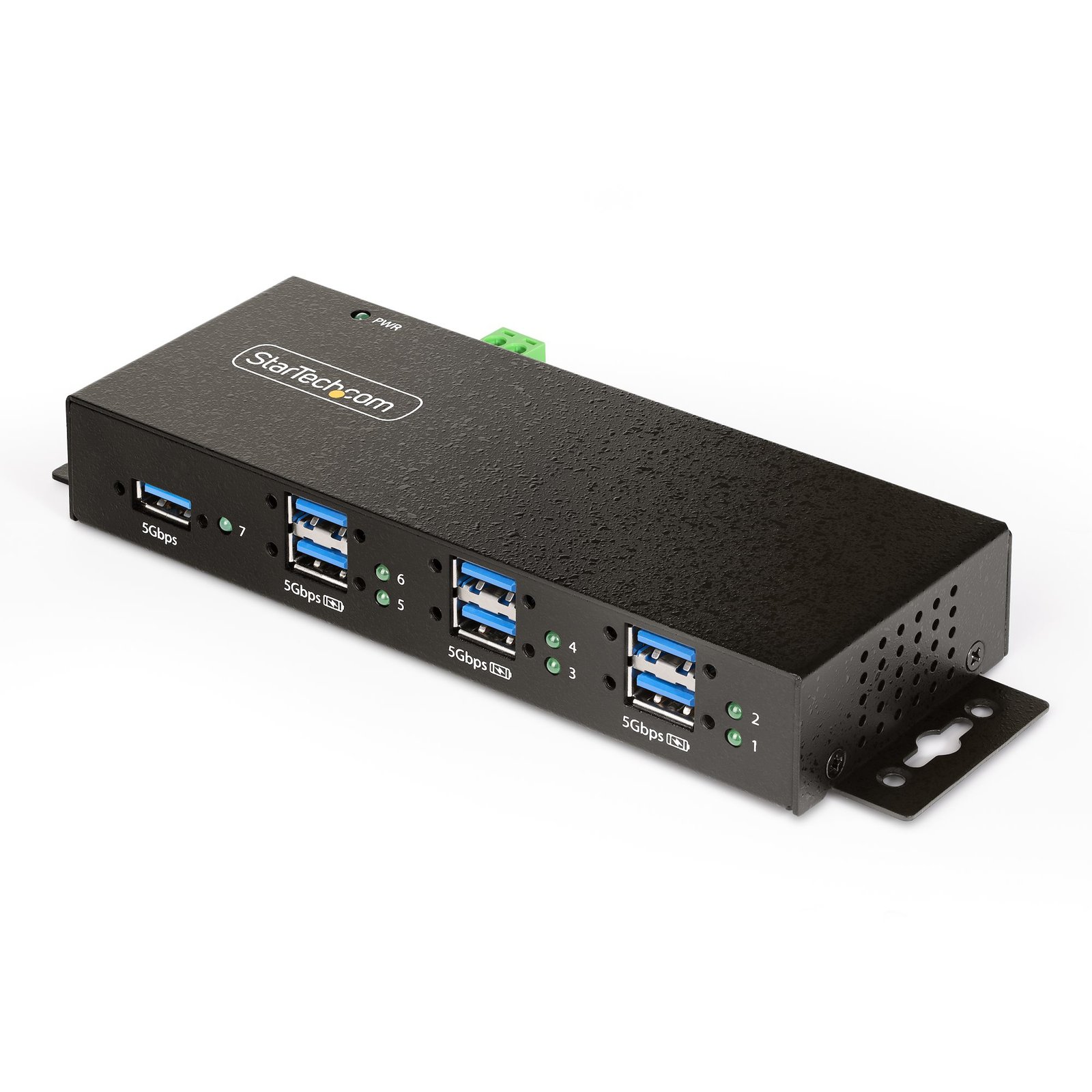 Startech StarTech.com 7-Port Managed USB Hub with 7x USB-A, Heavy Duty Metal Industrial Housing,