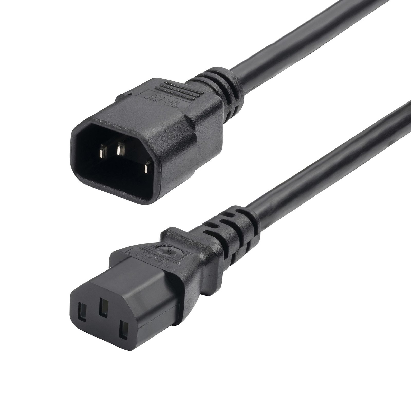 Startech StarTech.com 6ft (1.8m) Power Extension Cord, C14 to C13 PDU 13A 250V, 16AWG, Black Cable,