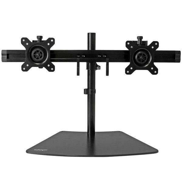 Startech StarTech.com Dual-Monitor Stand - Horizontal - Black - For up to 24" (17.6lb/8kg) Displays