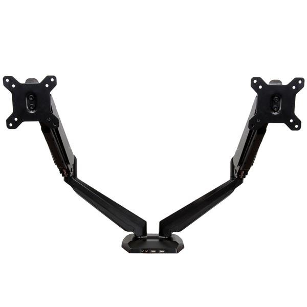 Startech StarTech.com Desk Mount Dual Monitor Arm with USB & Audio, Clamp VESA for up to 32"