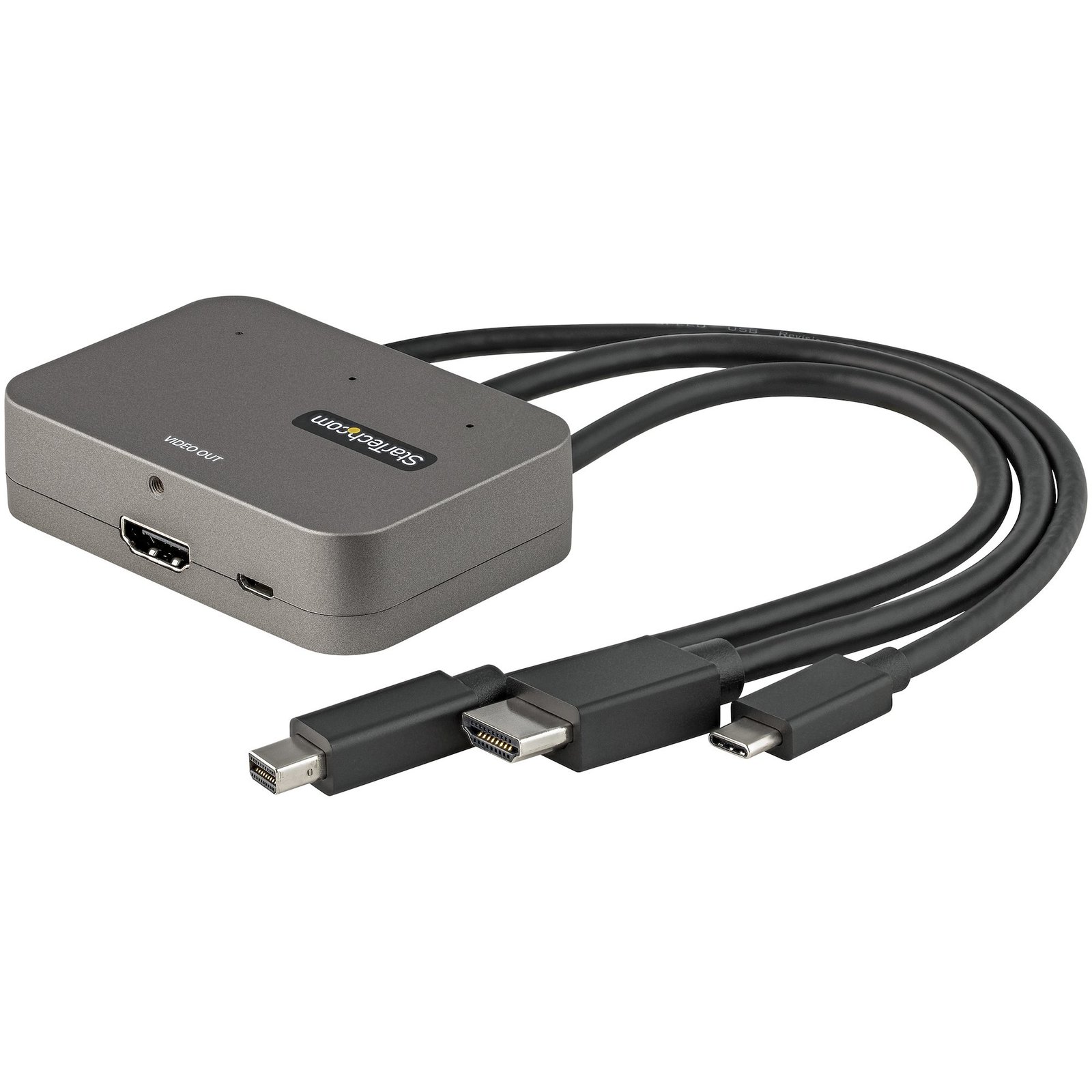 Startech StarTech.com 3-in-1 Multiport to HDMI Adapter - 4K 60Hz USB-C, or Mini DisplayPort