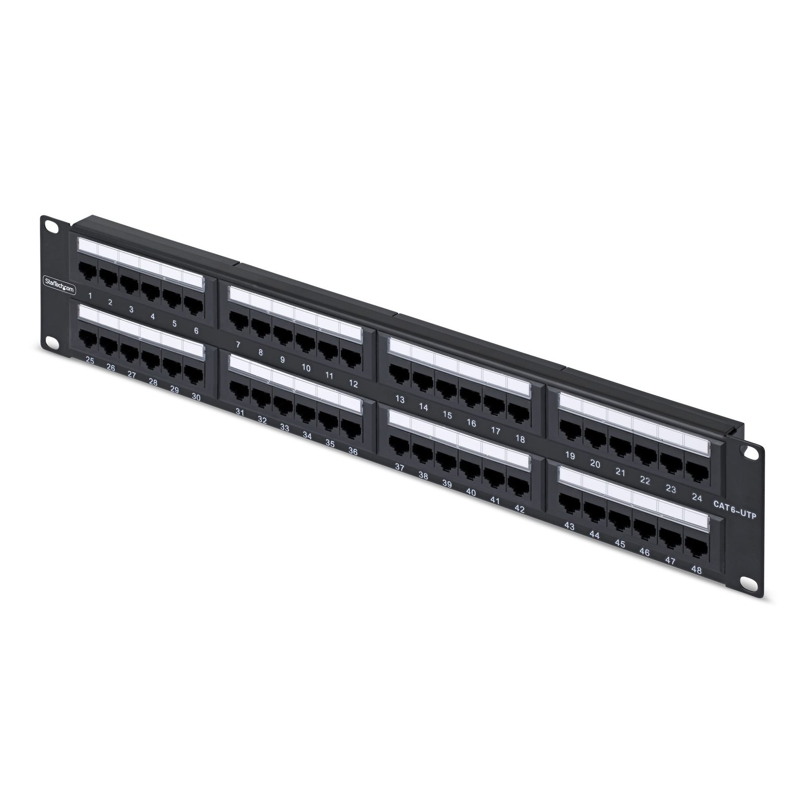 Startech StarTech.com 48-Port 2U Rackmount Cat6 Patch Panel, RJ45, UTP, 110 Punch-Down, Cat 6