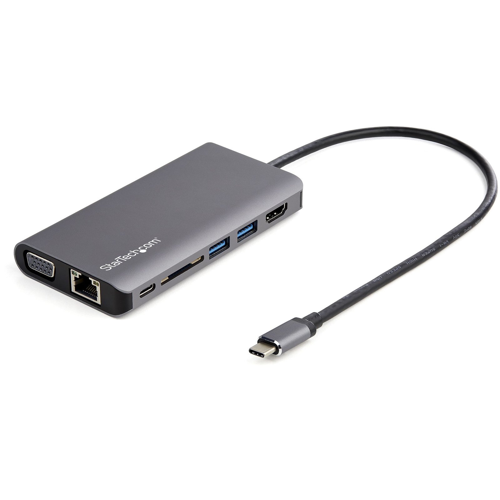 Startech StarTech.com USB C Multiport Adapter - USB-C Mini Travel Dock w/ 4K HDMI or 1080p VGA - 3x