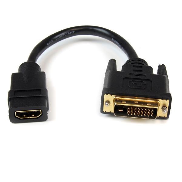 Startech StarTech.com 8in (20cm) HDMI to DVI-D Video Cable Adapter - Female DVI Male HDDVIFM8IN