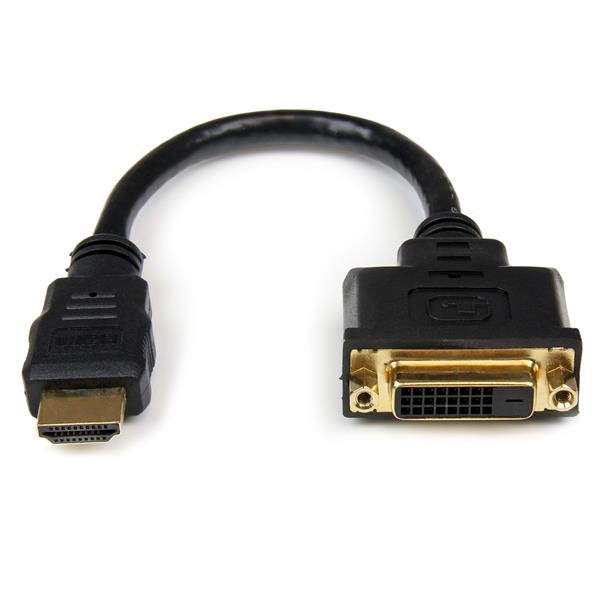 Startech StarTech.com 8in (20cm) HDMI to DVI-D Video Cable Adapter - Male DVI Female HDDVIMF8IN