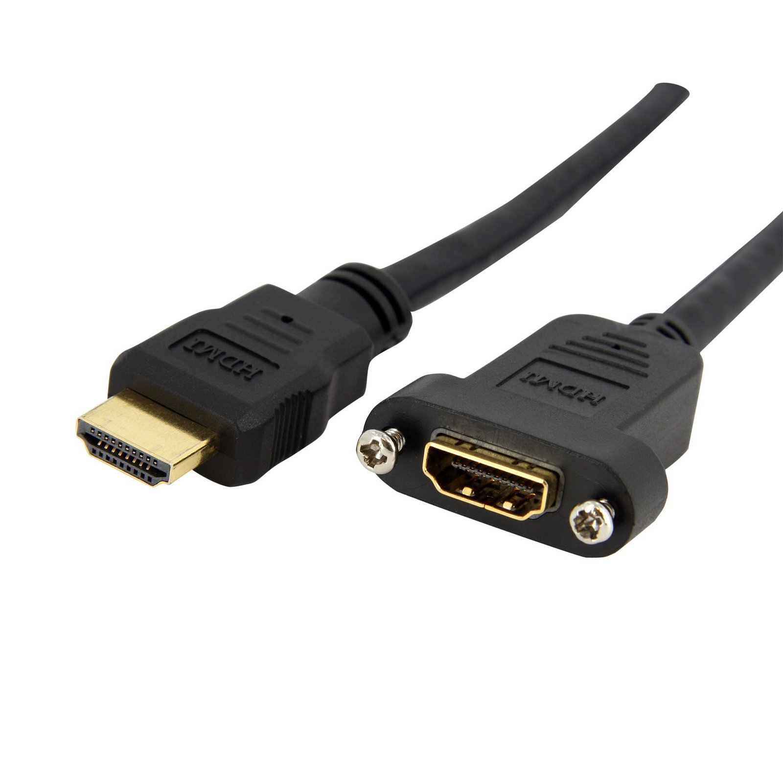 Startech StarTech.com 3ft (91cm) HDMI Female to Male Adapter, 4K High Speed Panel Mount Cable, 30Hz