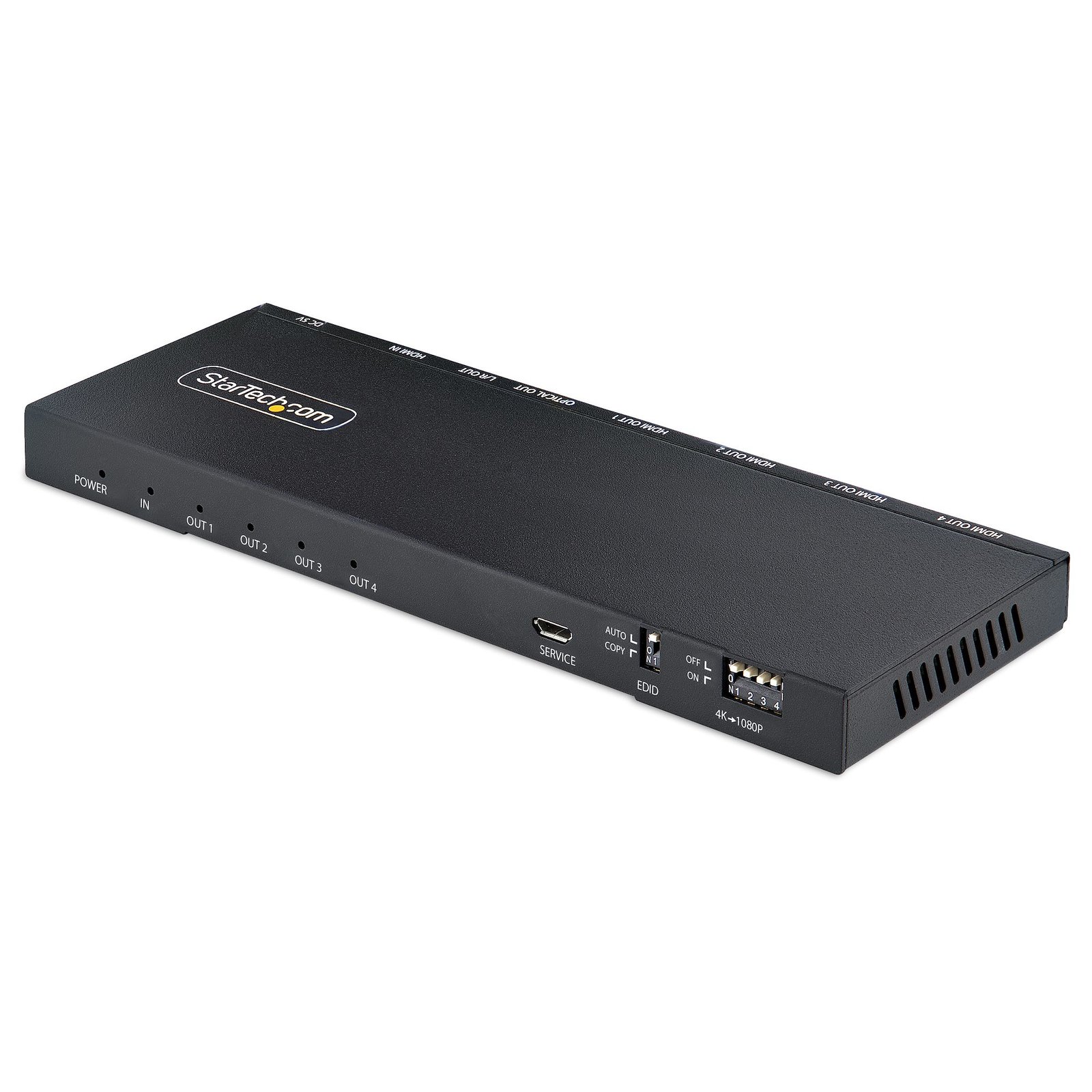 Startech StarTech.com 4-Port HDMI Splitter, 4K 60Hz 2.0 Video, w/ Built-in Scaler, 1 In 4 Out,