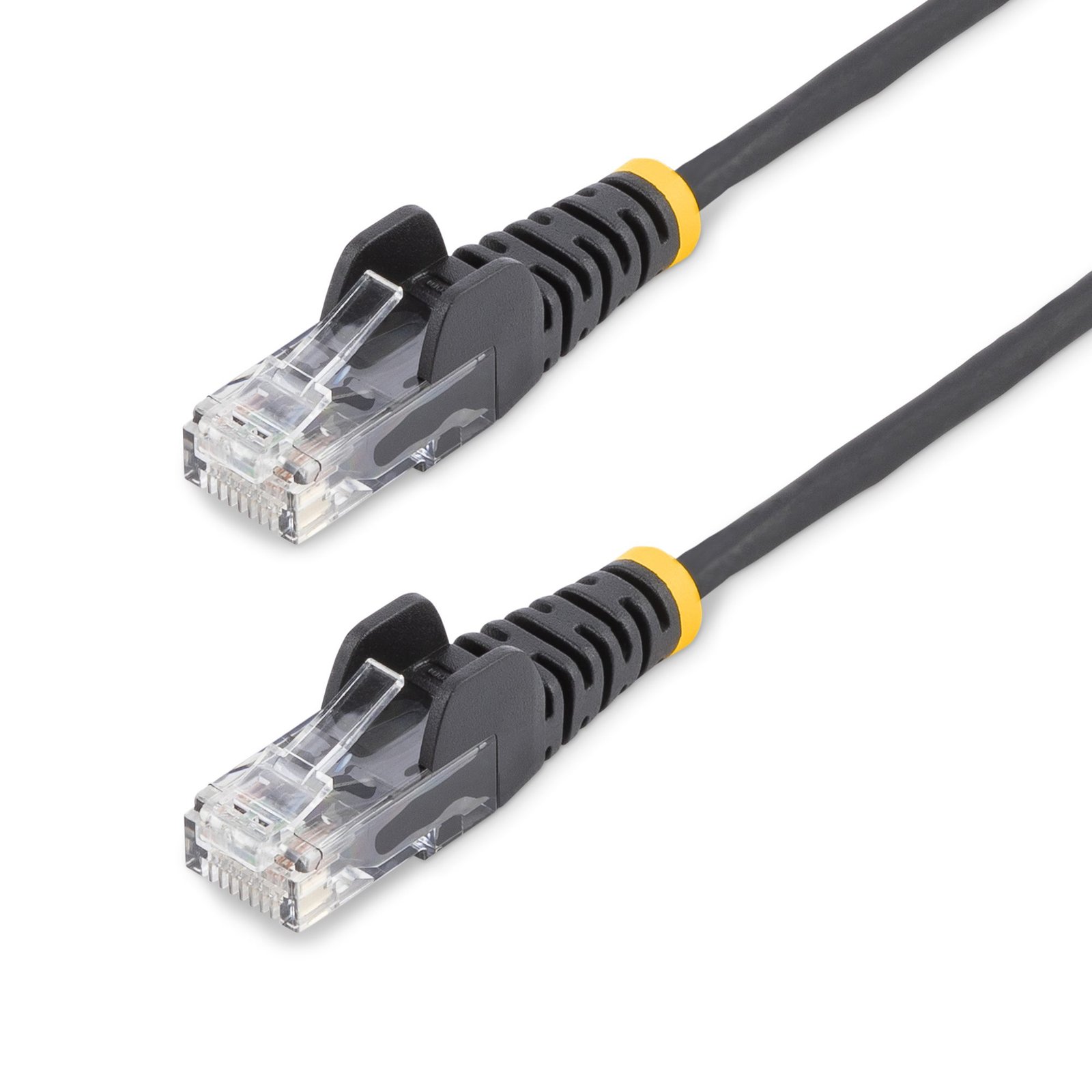 Startech StarTech.com 2ft Black Slim CAT6 Ethernet Cable, Snagless, 100W PoE, UTP, LSZH, 28AWG Pure