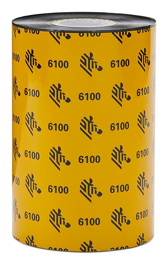 Zebra 6100 Wax/Resin thermal ribbon Black 06100ZD25707