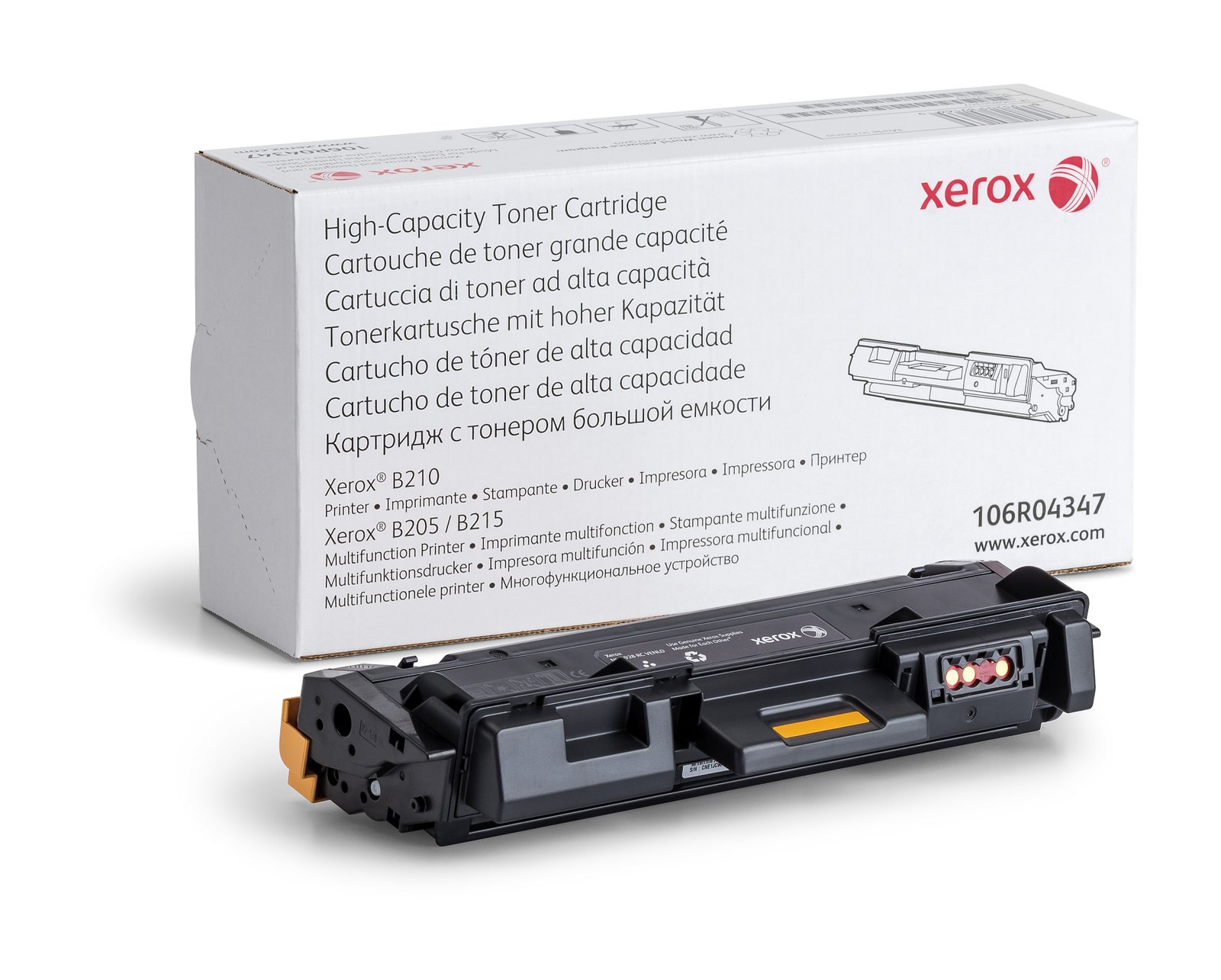 Xerox Genuine ® B205 Multifunction Printer/B210 Printer/B215 Printer Black High capacity Toner 106R04347