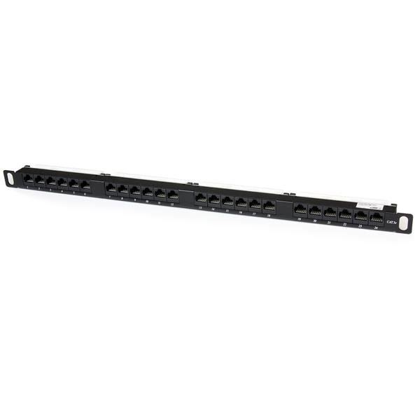 Startech StarTech.com 24 Port 0.5U Cat5e Patch Panel - RJ45 Ethernet Rackmount Cat 5e 110 PANELHU24