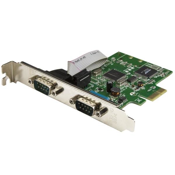 Startech StarTech.com 2-Port PCI Express Serial Card with 16C1050 UART - RS232 - TAA PEX2S1050