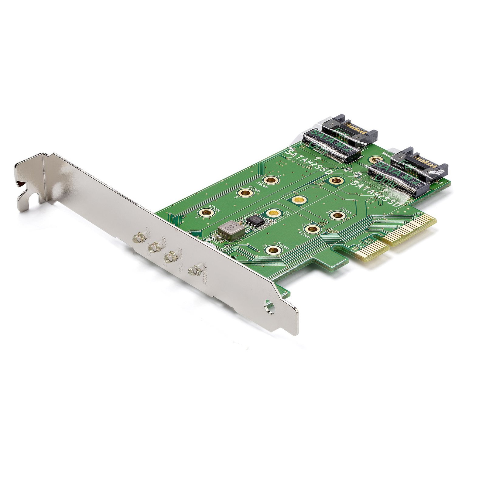 Startech StarTech.com 3-Port M.2 SSD (NGFF) Adapter Card - 1 x PCIe (NVMe) 2 SATA III - 3.0 - TAA