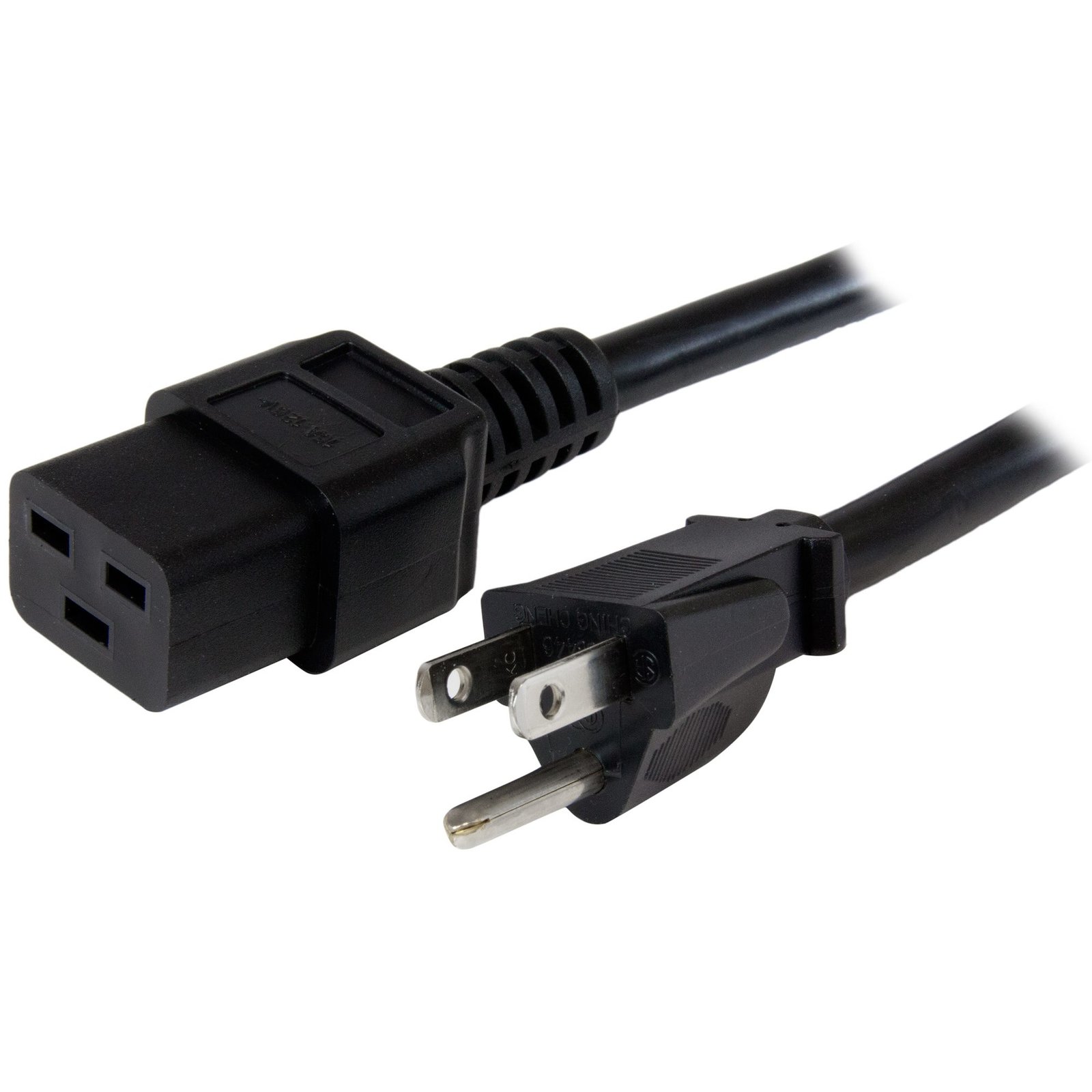 Startech StarTech.com 10ft (3m) Heavy Duty Power Cord, NEMA 5-15P to C19 AC 15A 125V, 14AWG,