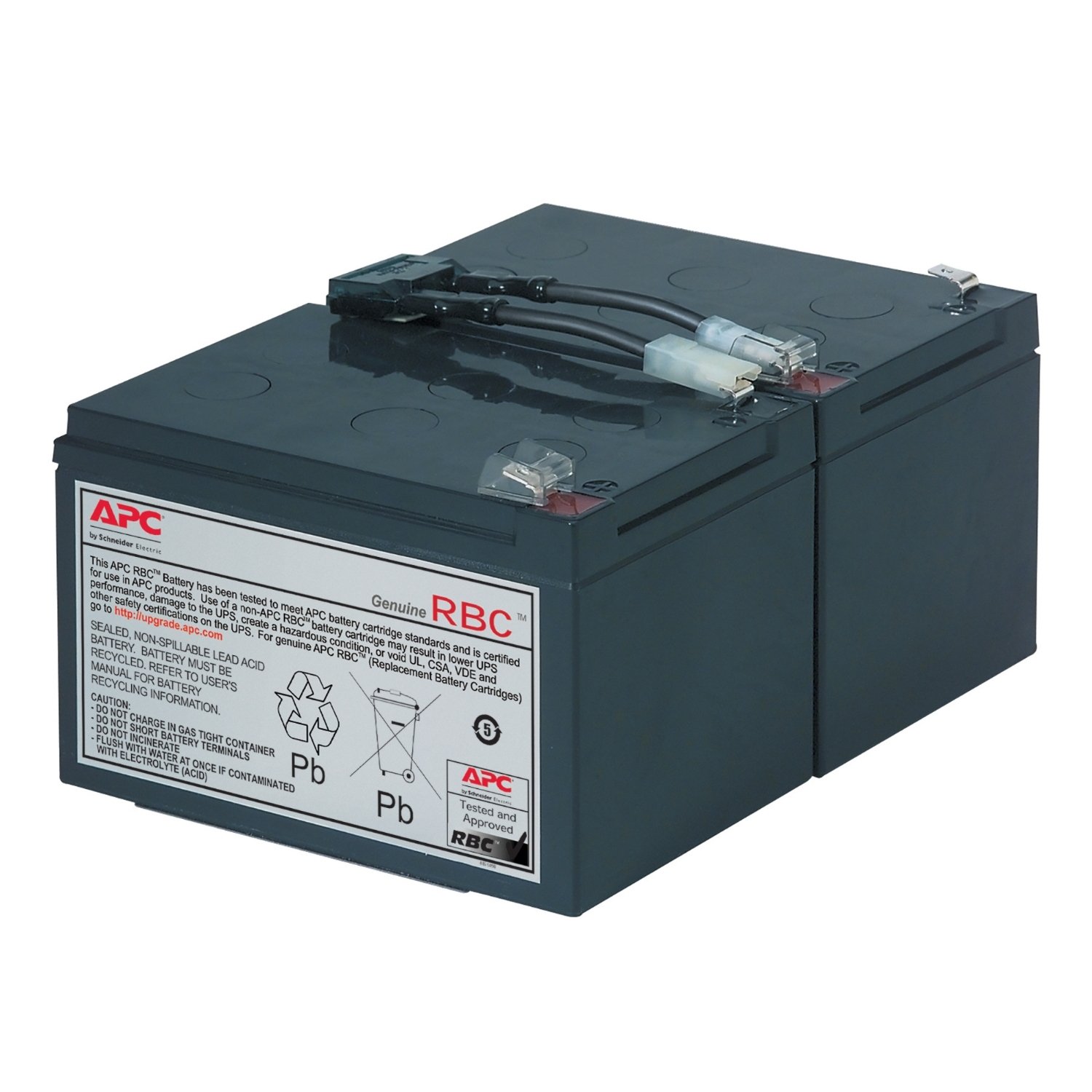 APC by Schneider Electric Replacement Battery Cartridge, VRLA 11Ah, 12VDC, 2-year warranty RBC6