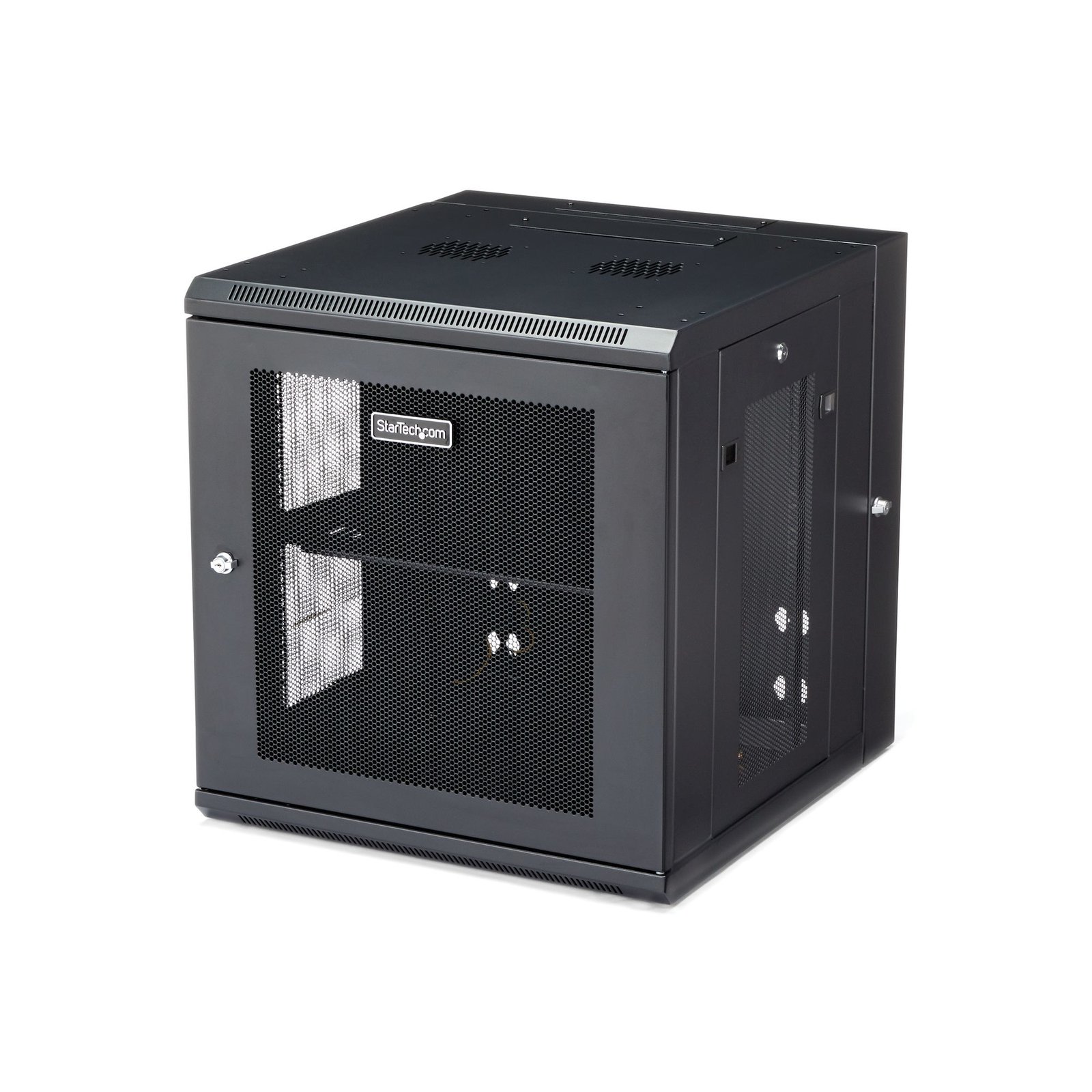 Startech StarTech.com 4-Post 12U Wall Mount Network Cabinet with 1U Shelf, 19" Hinged Wall-Mounted