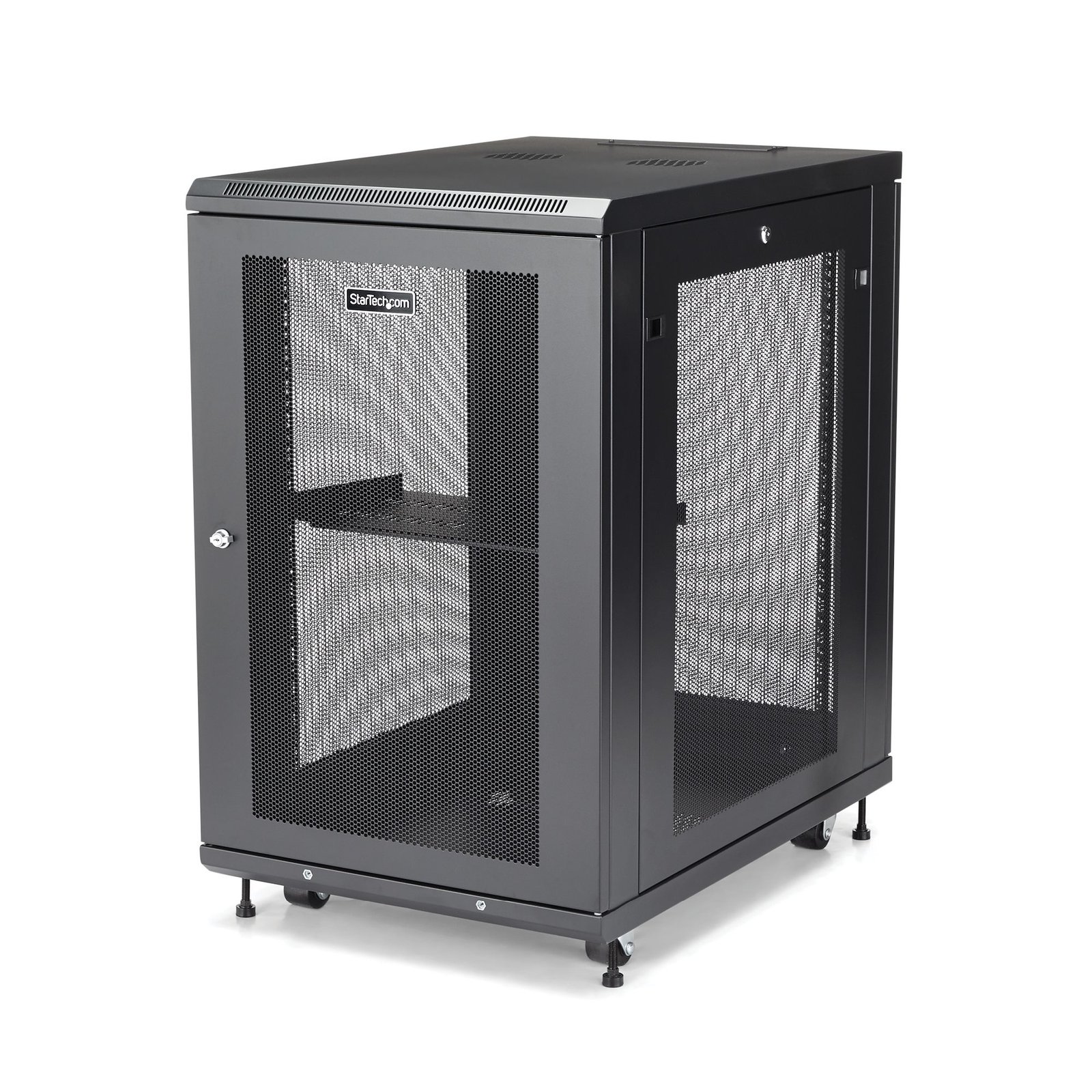 Startech StarTech.com 18U Enterprise-Grade Server Rack Cabinet Kit, 19in Enclosed 4-Post with Shelf