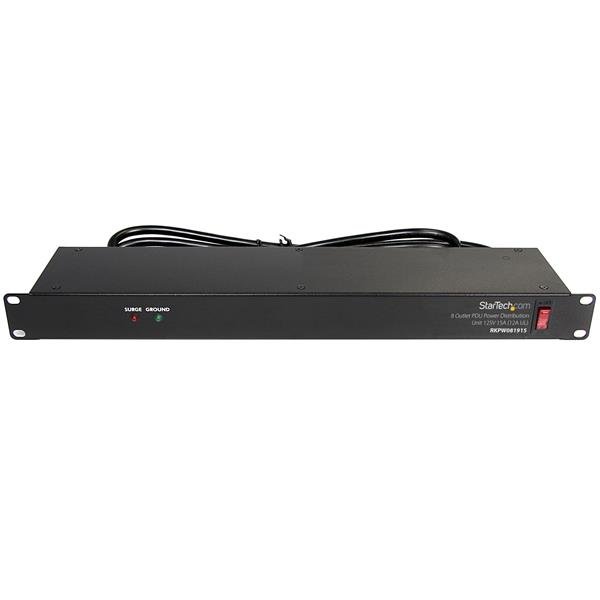 Startech StarTech.com Rackmount PDU with 8 Outlets and Surge Protection - 1U RKPW081915