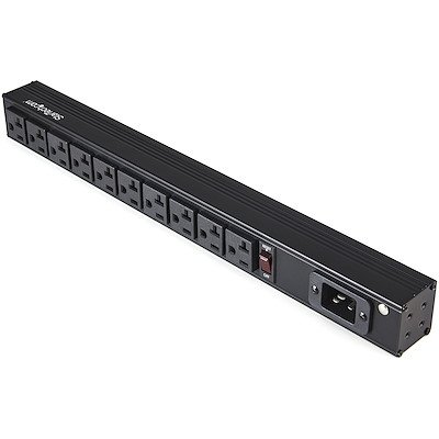 Startech StarTech.com 10 Outlet Rack Mount Power Strip 125V/16 Amp - 1U Horizontal 19" Rackmount