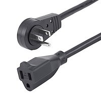 Startech StarTech.com 10ft (3m) Power Extension Cord - 360° Rotating Flat Plug - NEMA 5-15P to