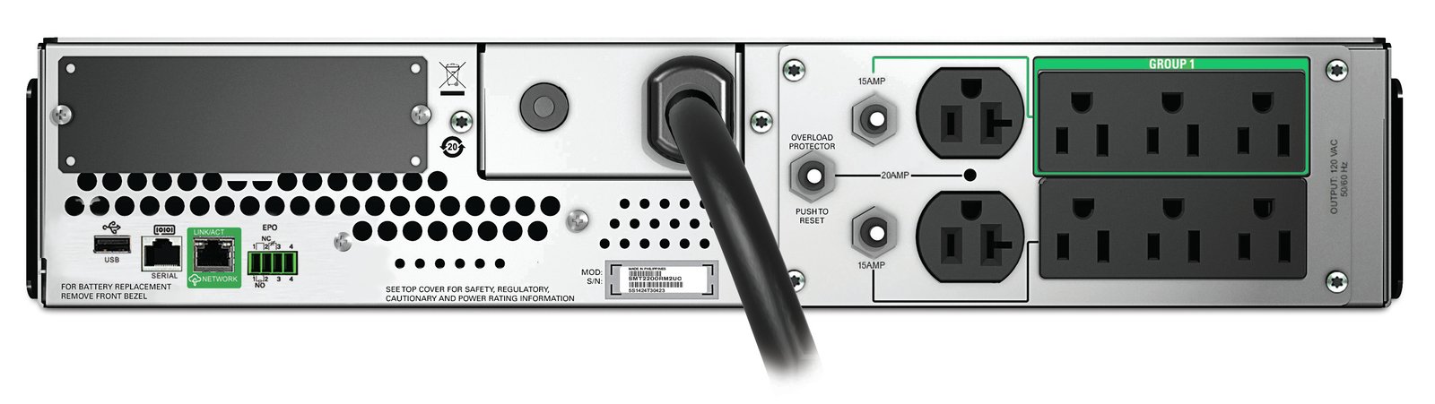 APC by Schneider Electric SMT2200RM2UC uninterruptible power supply (UPS) Line-Interactive 2.2 kVA