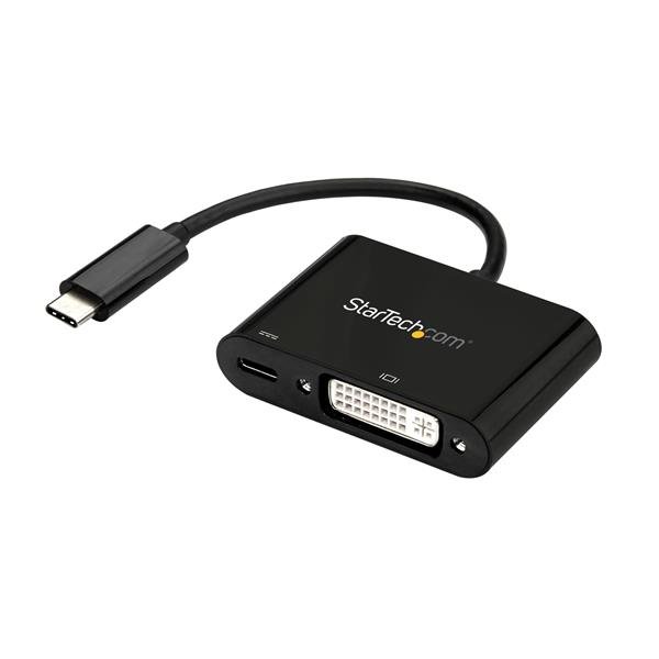 StarTech.com USB C to DVI Adapter with Power Delivery - 1080p Type-C DVI-D Single Link Video CDP2DVIUCP