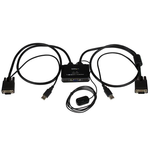 Startech StarTech.com 2 Port USB VGA Cable KVM Switch - Powered with Remote SV211USB