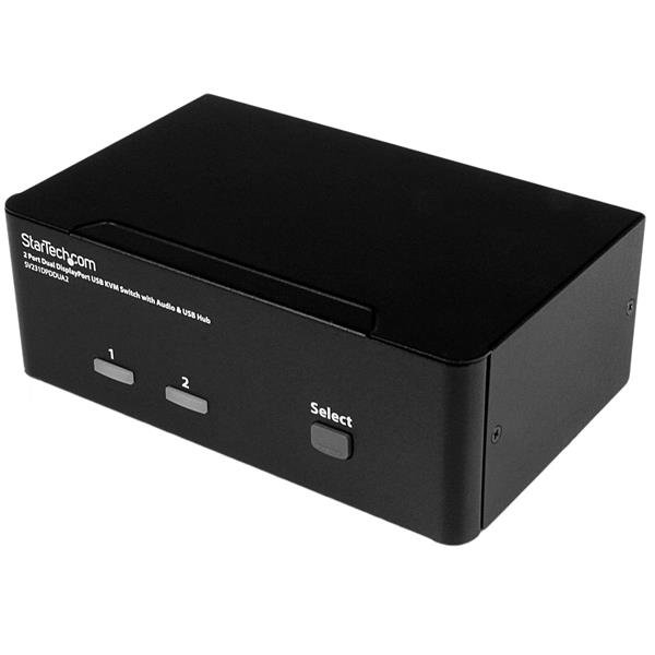 Startech StarTech.com 2-Port DisplayPort Dual-Monitor KVM Switch - 4K 60Hz - TAA SV231DPDDUA2