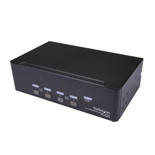 Startech StarTech.com 4-Port Dual DisplayPort KVM Switch - 4K 60Hz - TAA SV431DPDDUA2