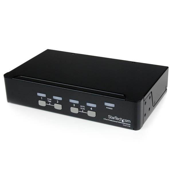 Startech StarTech.com 4 Port Professional VGA USB KVM Switch with Hub - TAA SV431USB