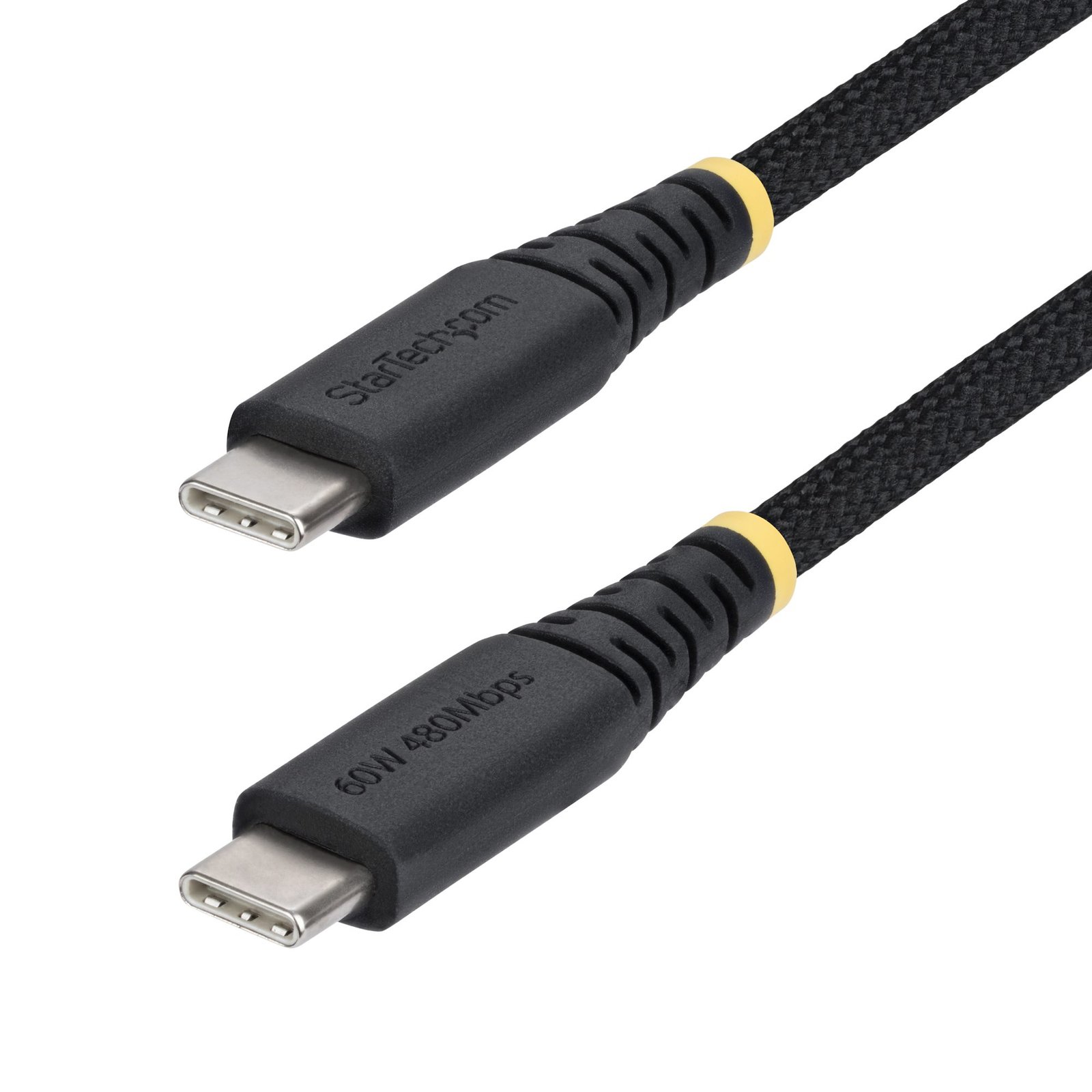 Startech StarTech.com 6in (15cm) USB-C Charging Cable, 60W (3A) PD, Dual-Layer Braided Nylon/TPE