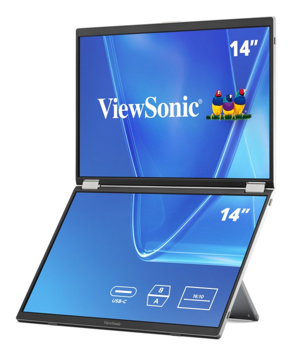 Viewsonic VG1457 portable TV/monitor monitor Grey 35.6 cm (14") LED 1920 x 1200 pixels
