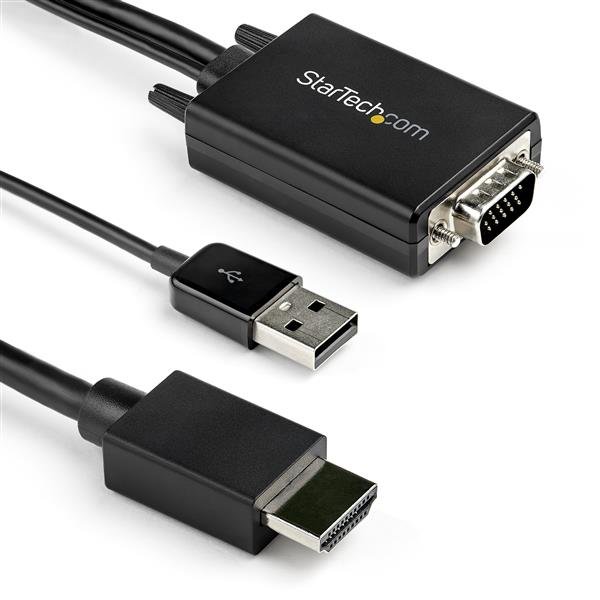 Startech StarTech.com 2m VGA to HDMI Converter Cable with USB Audio Support & Power - Analog