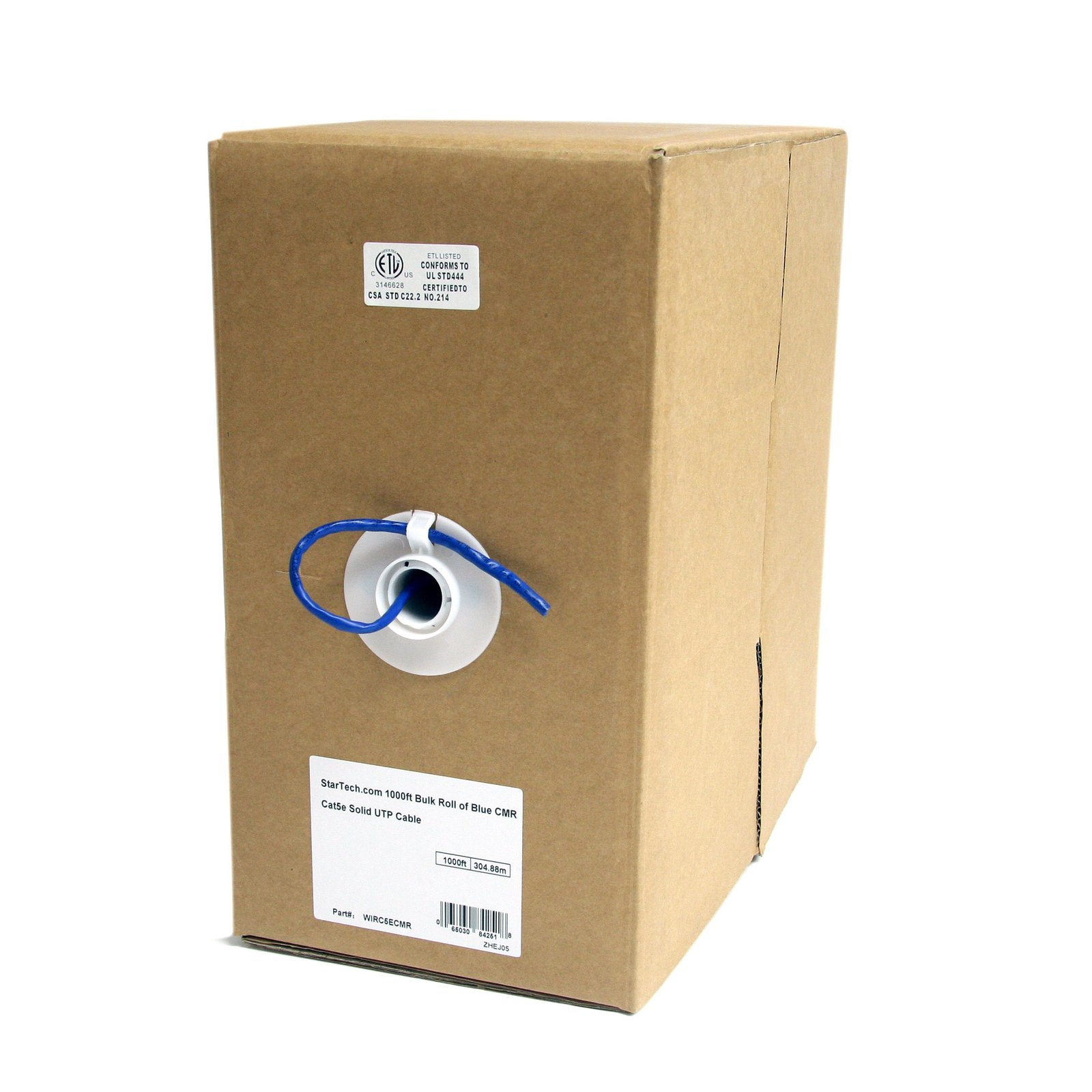 Startech StarTech.com Bulk Cat 5e Ethernet Cable - 1000 ft. (304,8m) - Solid - CMR-Rated - Blue -