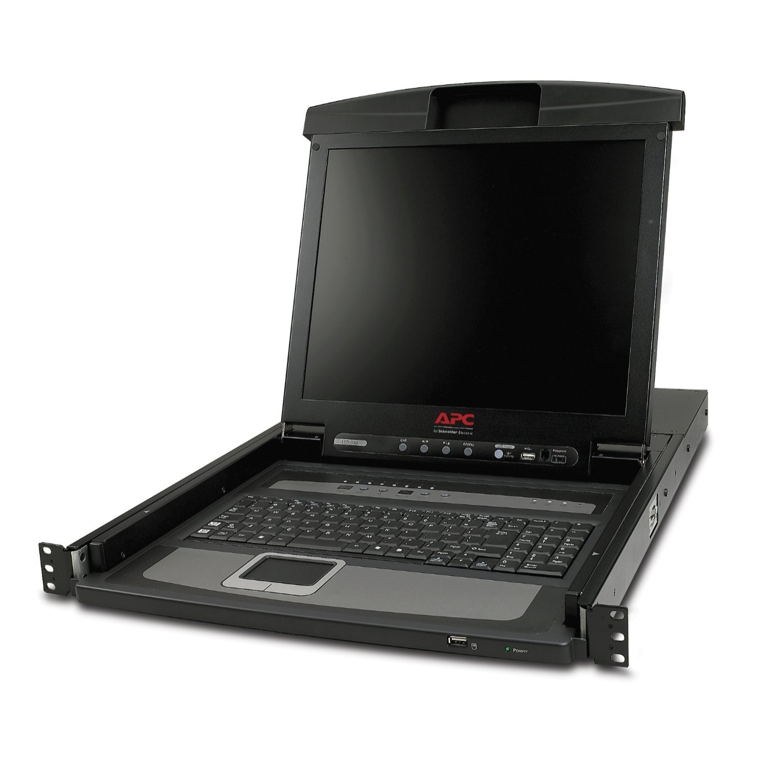 APC by Schneider Electric 17" Rack LCD Console with Integrated 8 Port Analog KVM Switch AP5808