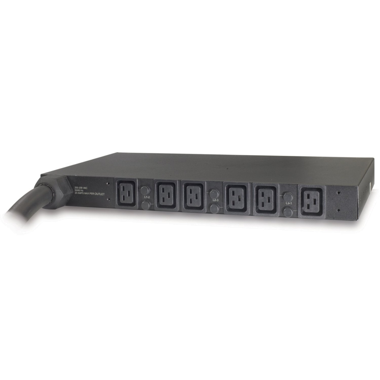 APC by Schneider Electric Rack PDU, Basic, 1U, 14.4kW, 208V, (6) C19 AP7516