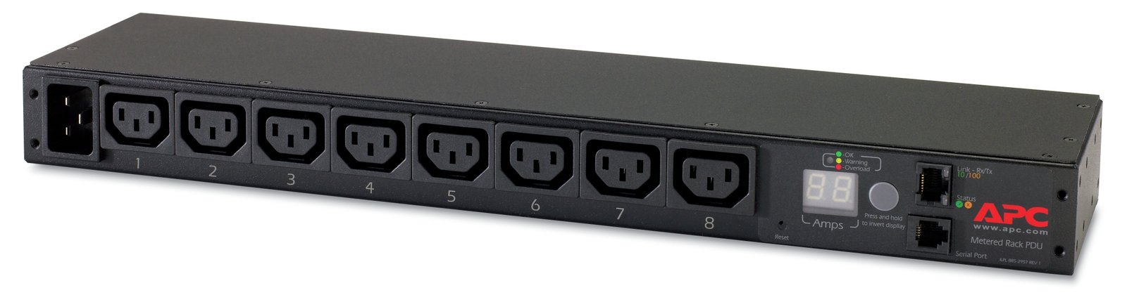 APC by Schneider Electric AP7821B power distribution unit (PDU) 8 AC outlet(s) 0U/1U Black