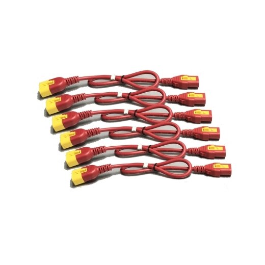 APC by Schneider Electric AP8702S-NAX340 power cable Red 0.6 m C13 coupler C14