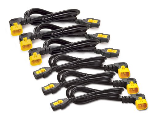 APC by Schneider Electric Power Cord Kit (6 ea), Locking, C13 to C14 (90 Degree), 1.2m, North AP8704R-NA