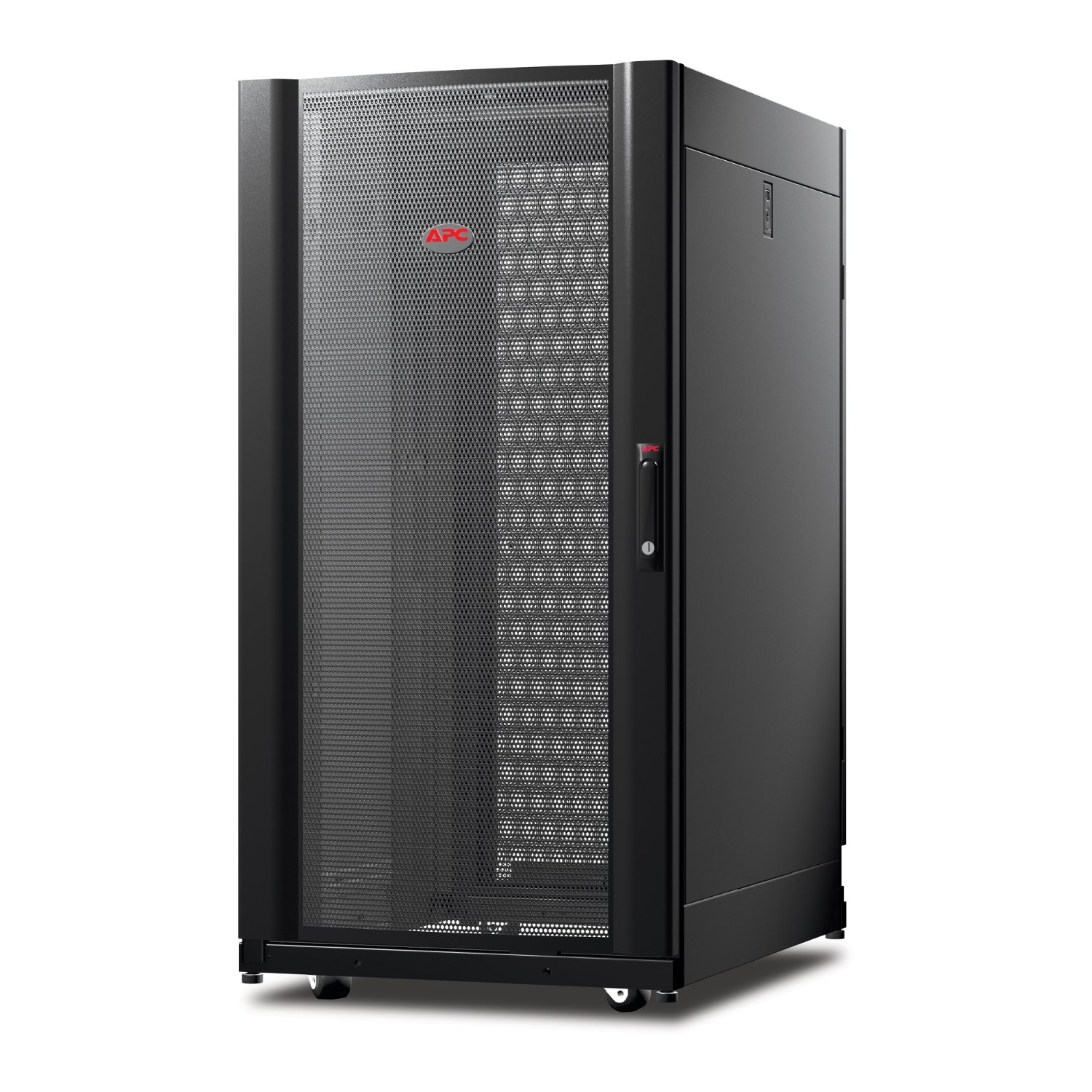 APC by Schneider Electric NetShelter AV, Server Rack Enclosure, 24U, 10-32 Threaded Rails, Black,