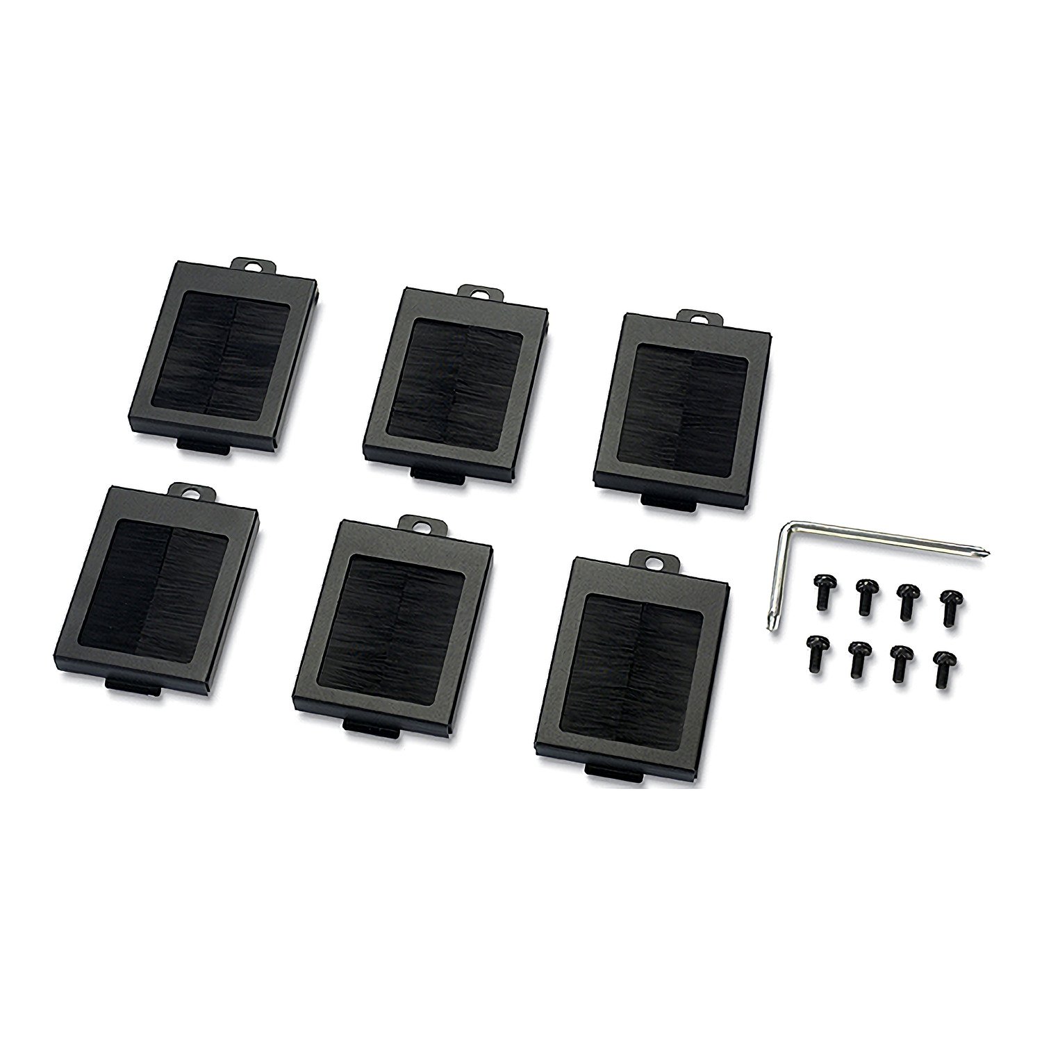 APC by Schneider Electric NetShelter Cable Management, Mounting Rail Brush Strips, Set of 6, for SX AR7706