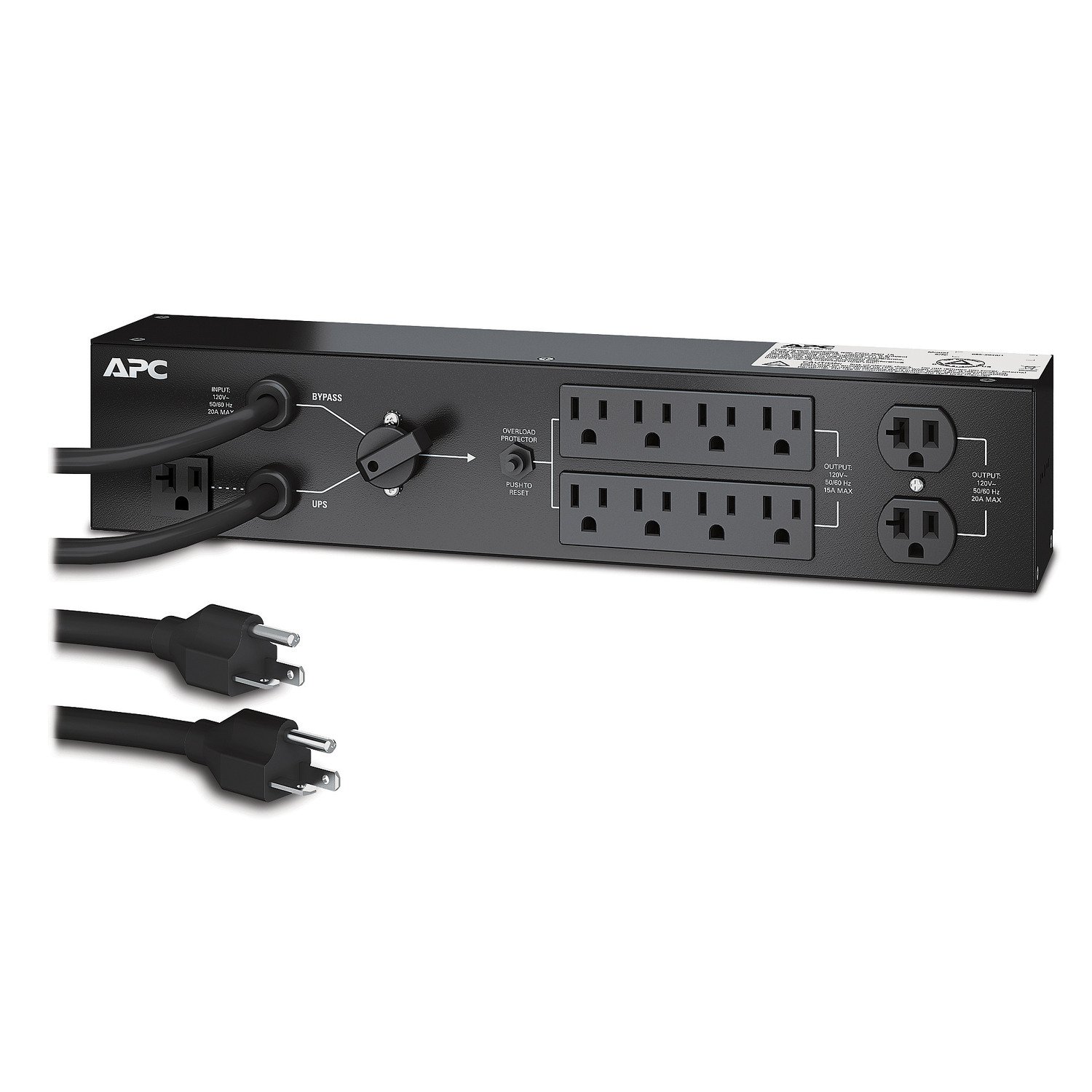 APC by Schneider Electric Service Bypass PDU, 120V 20AMP W/ (8) NEMA 5-15R AND (2) 5-20R SBP2200RM
