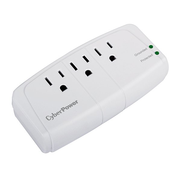 Cyberpower Canada CSB300W surge protector White 3 AC outlet(s) 125 V